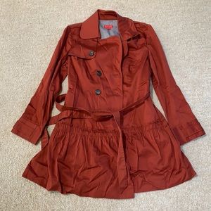 Belted Jacket with ruffle bottom